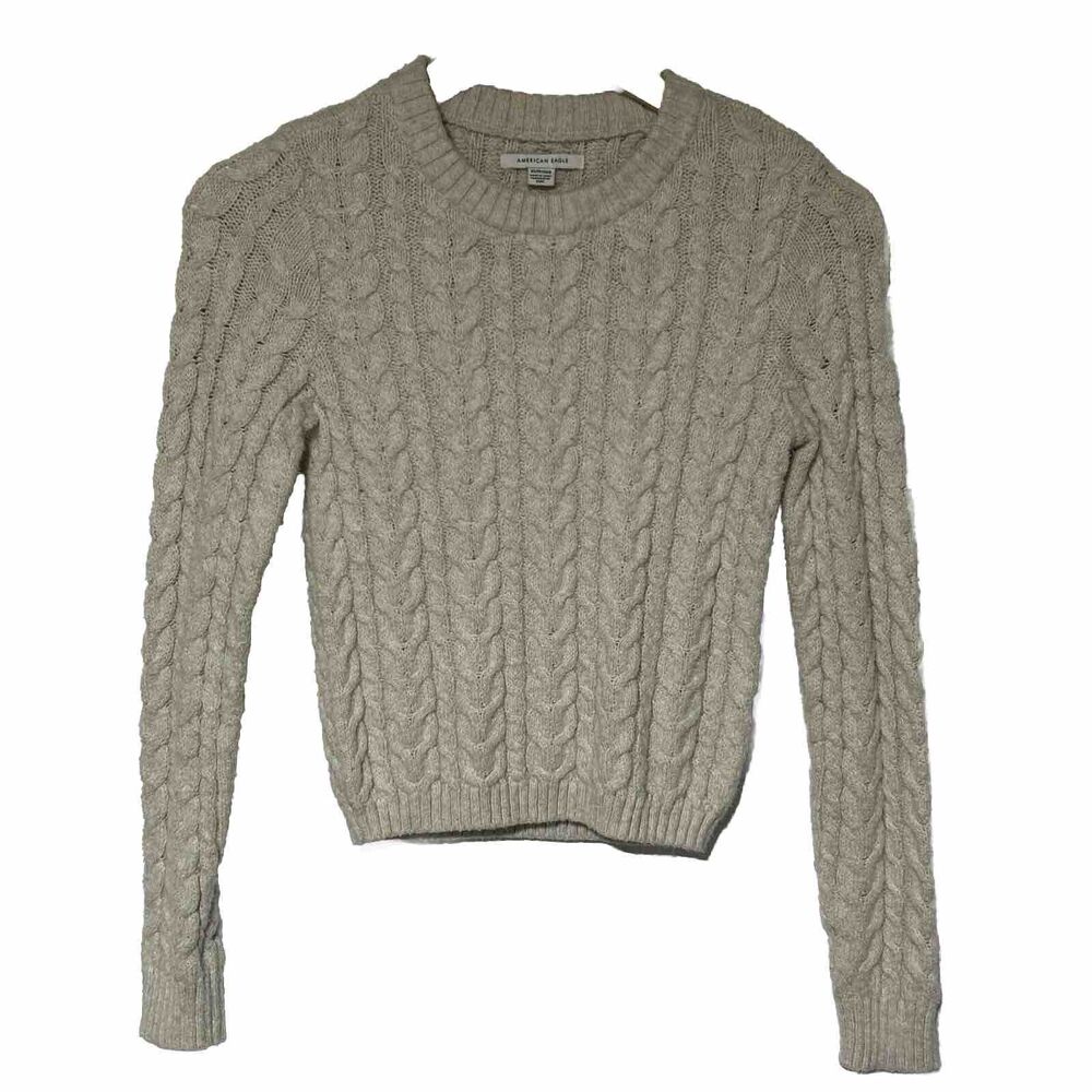 American Eagle Womens Ivory Soft Pullover Sweater Sz. XS Knit Long Sleeve